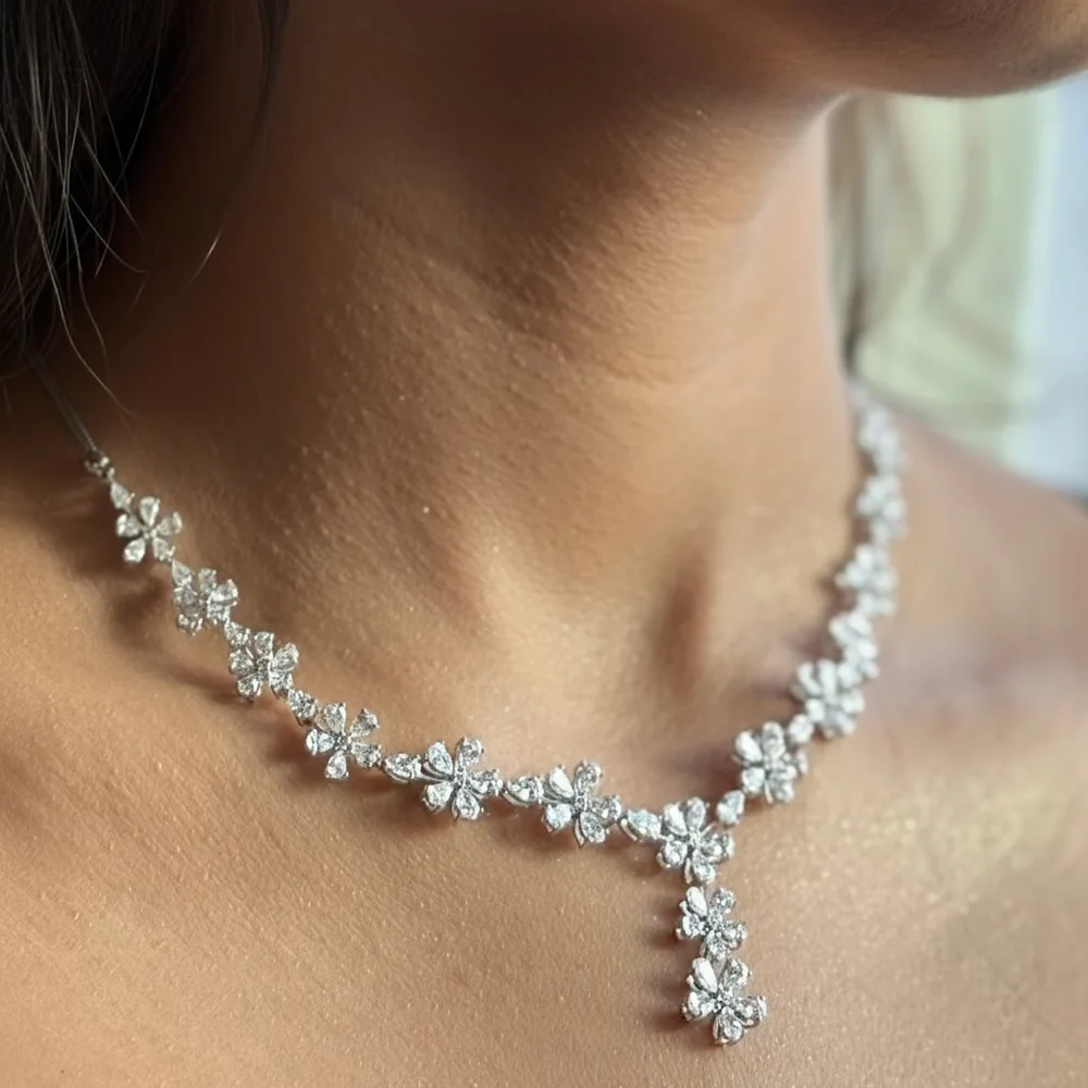 Lab-grown diamond necklace