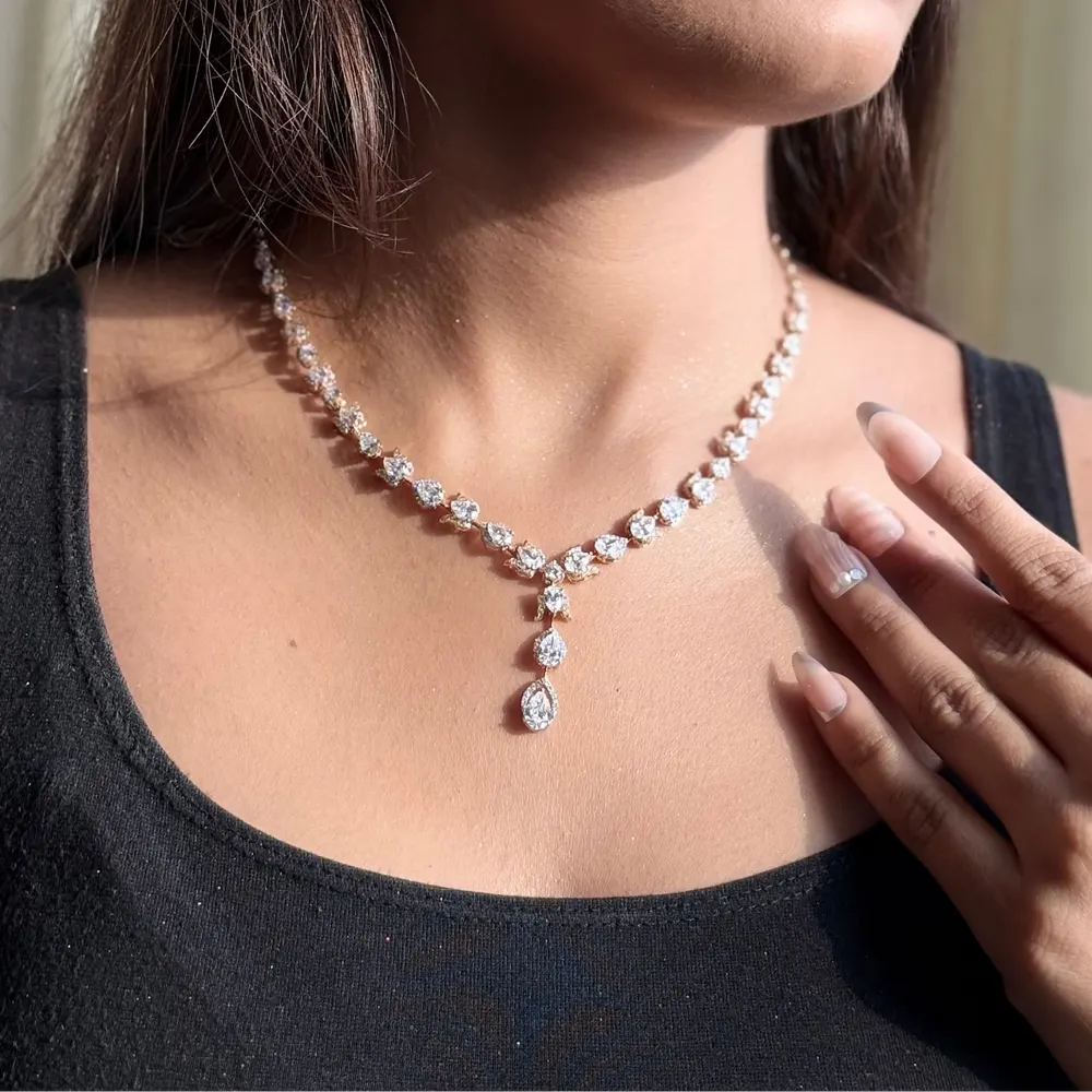 Lab-grown diamond necklace