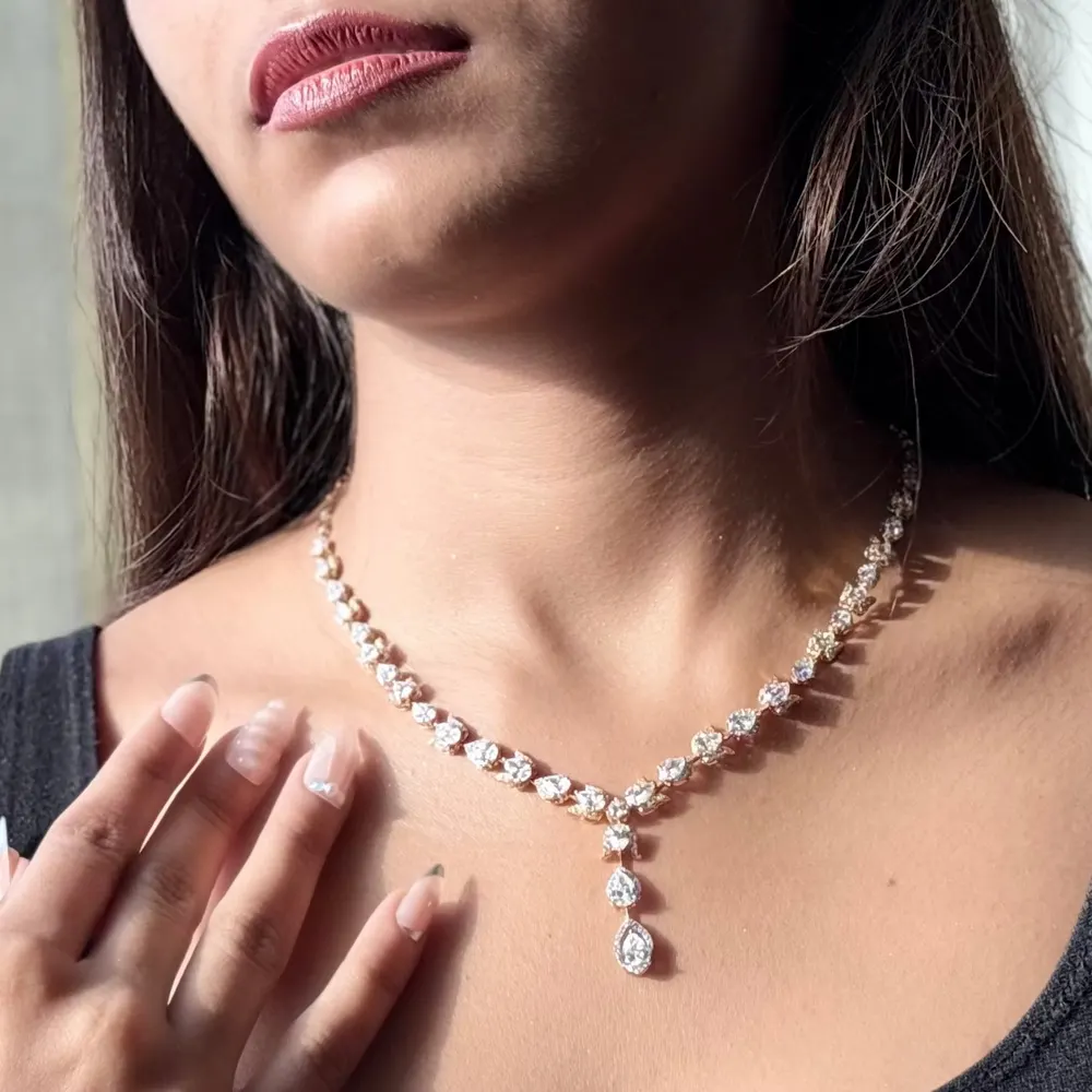 Lab-grown diamond necklace