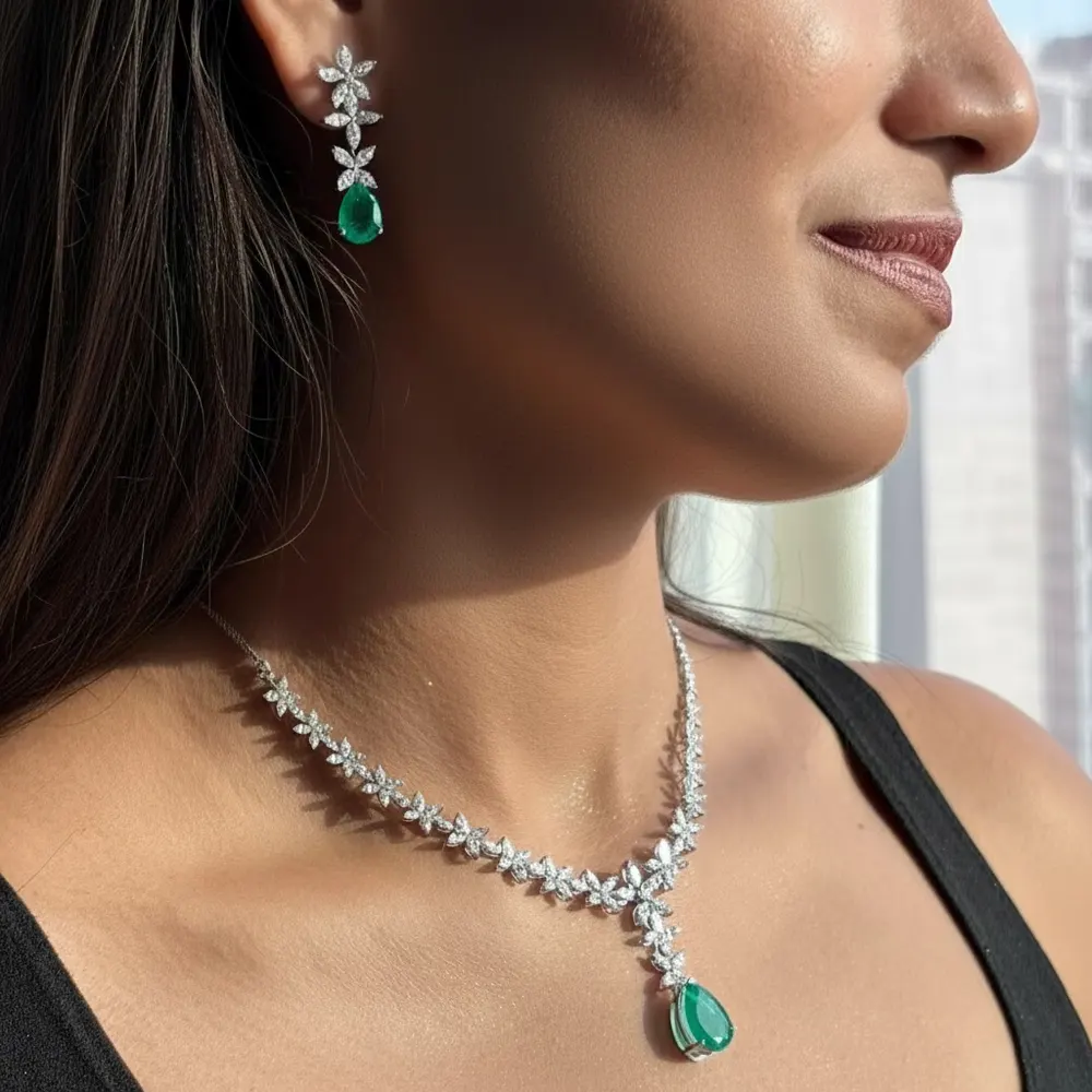 Lab-grown diamond necklace