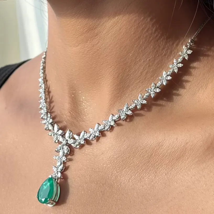Lab-grown diamond necklace