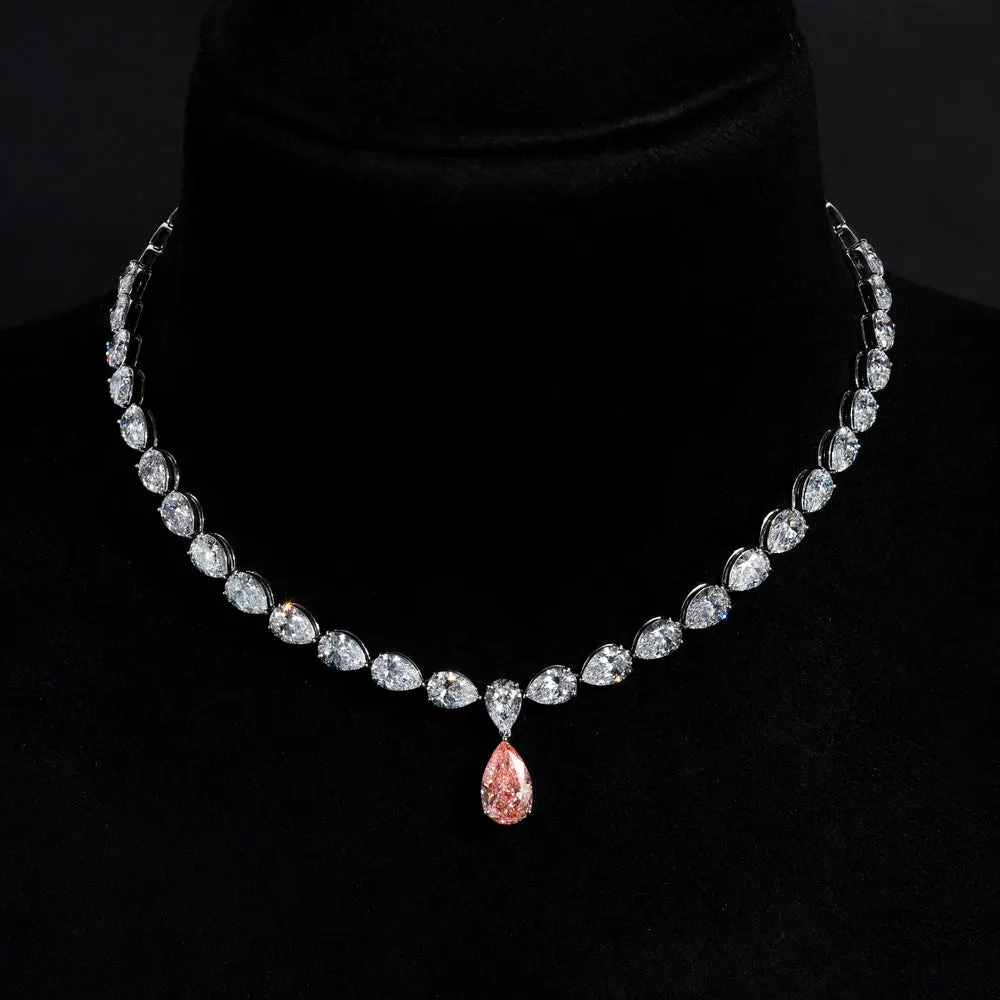 Lab-grown diamond necklace