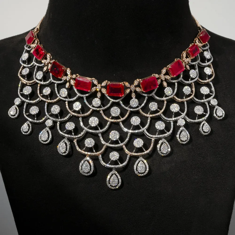 Lab-grown diamond necklace