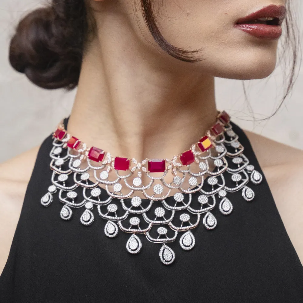 Lab-grown diamond necklace