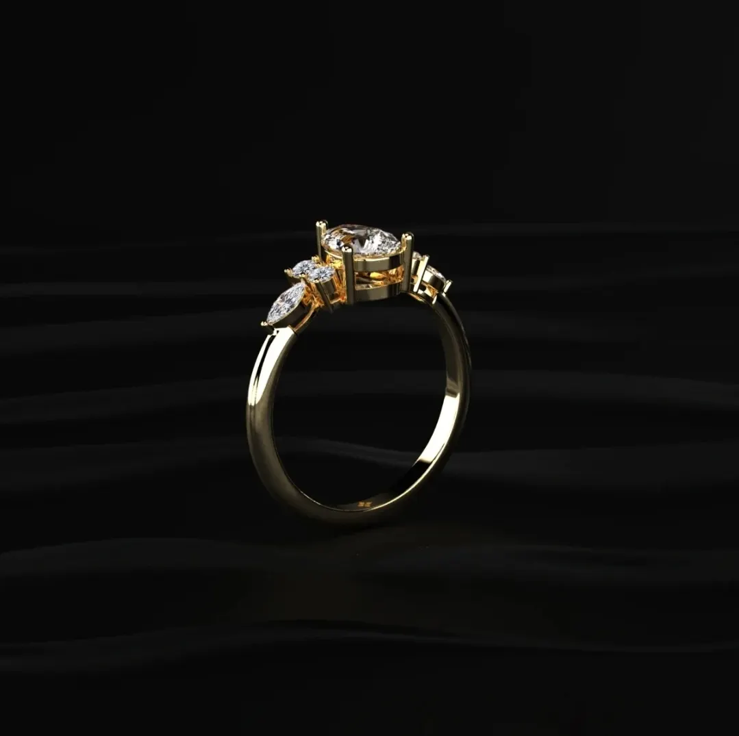 Lab-grown diamond ring