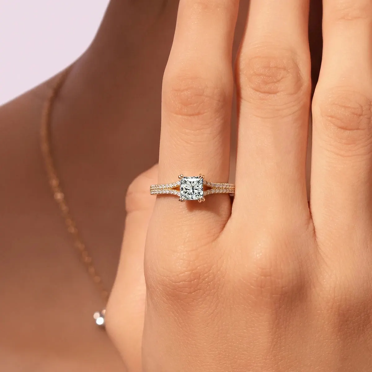 Lab-grown diamond ring
