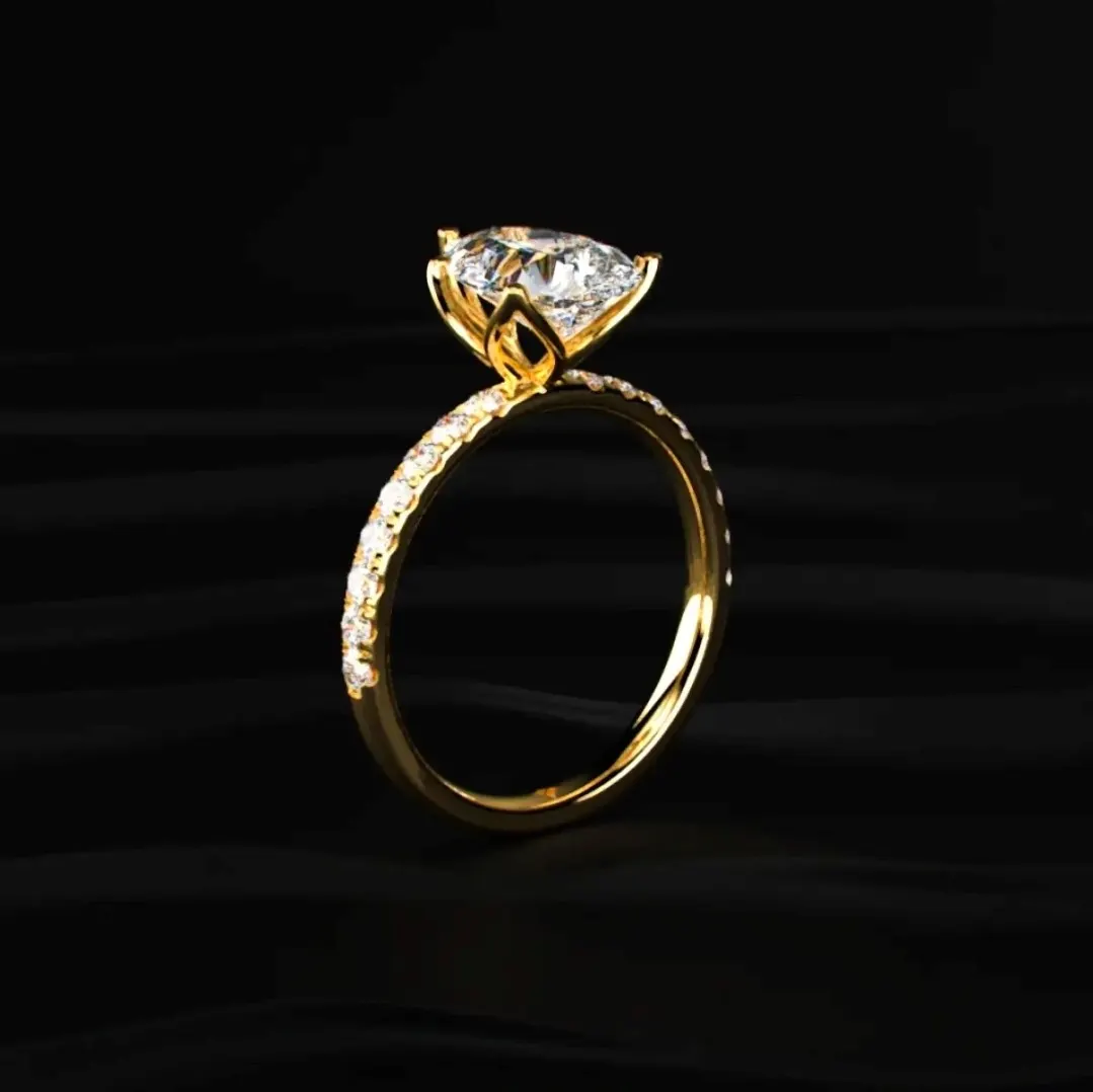 Lab-grown diamond ring