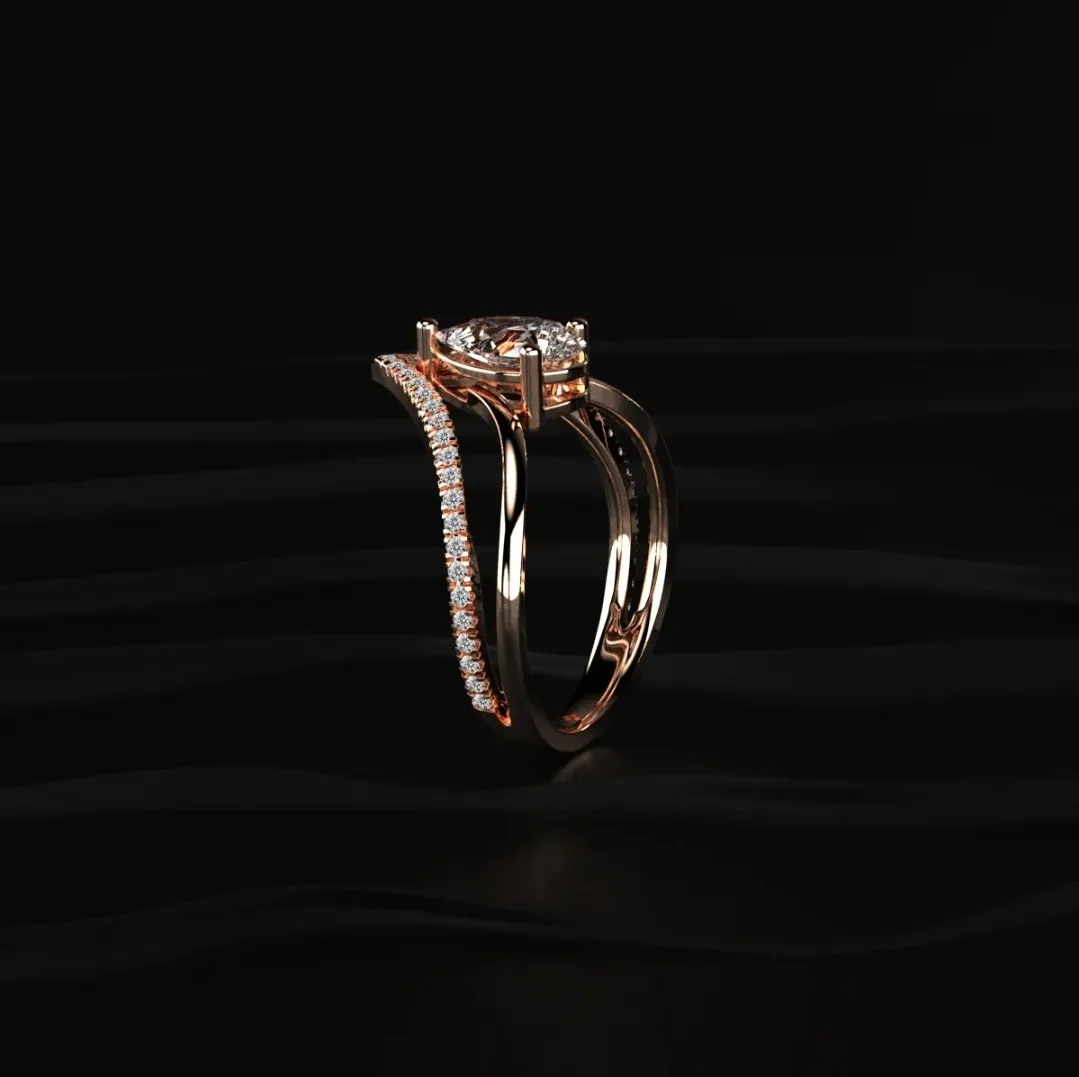 Lab-grown diamond ring