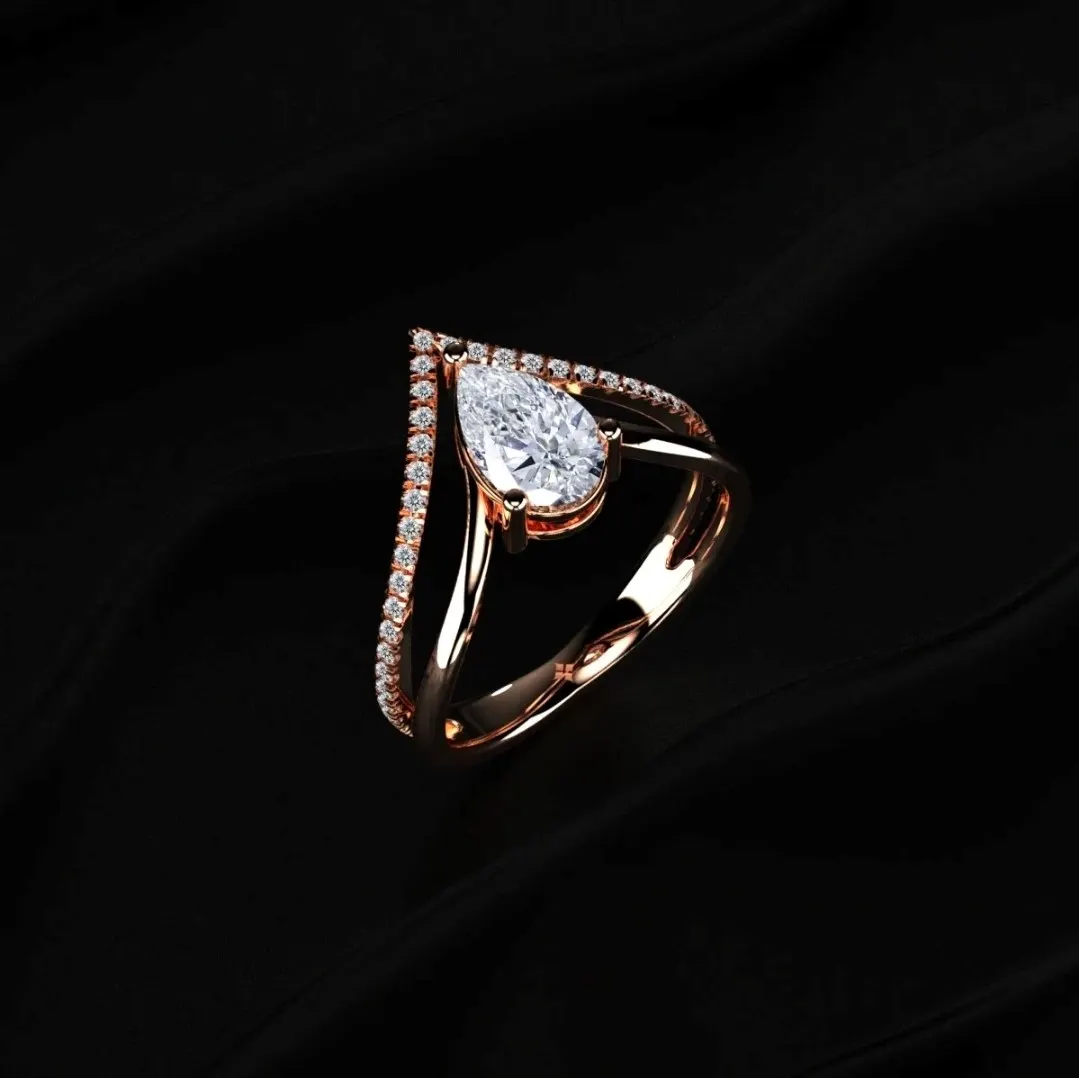 Lab-grown diamond ring